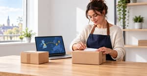 UK seller preparing parcels for EU customs changes