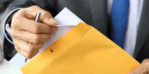 Sending important documents by courier