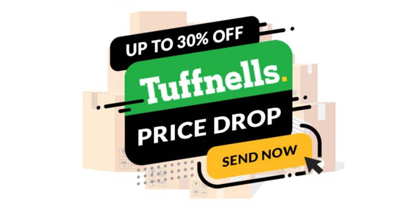Save up to 30% with Tuffnells price drop