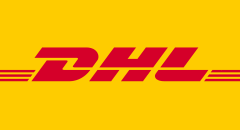DHL Next Day By 12 Drop Off Logo